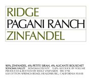 Ridge Pagani Ranch Zinfandel