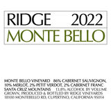Ridge Monte Bello Red 2022