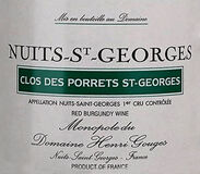 Domaine Henri Gouges Nuits Saint Georges 1er Cru Clos des Porrets St Georges
