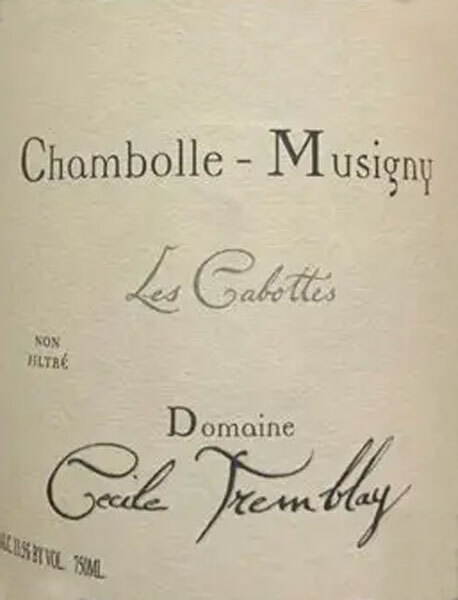 Cecile Tremblay Les Cabottes Chambolle Musigny
