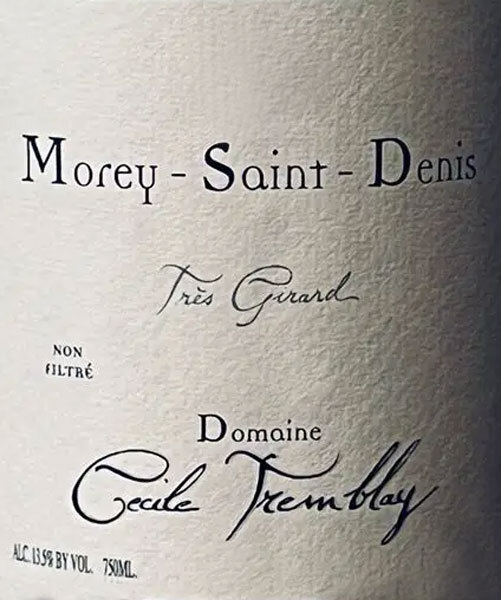 Cecile Tremblay Morey Saint Denis Tres Girard