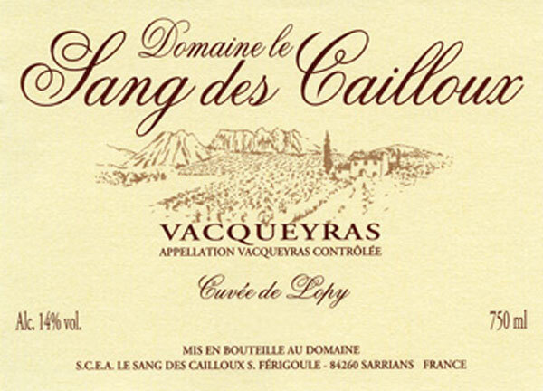 Dom Sang des Cailloux Cuvee de Lopy
