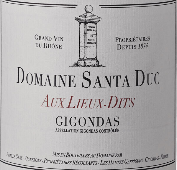 Dom Santa Duc Gigondas Aux Lieux Dits