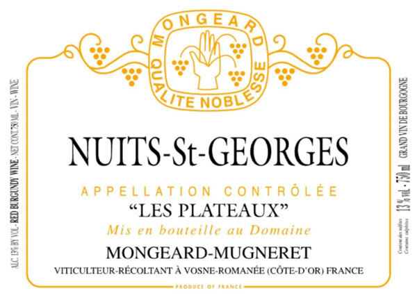 Mongeard Mugneret Les Plateaux Nuits Saint Georges