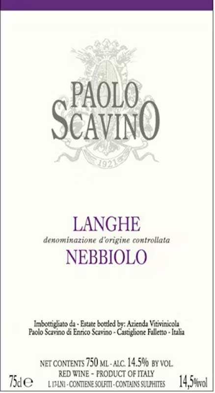 Paolo Scavino Langhe Nebbiolo