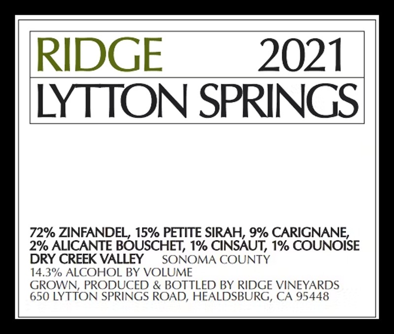 Ridge Lytton Springs 21