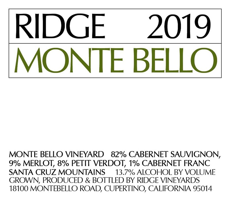 Ridge Monte Bello 2019