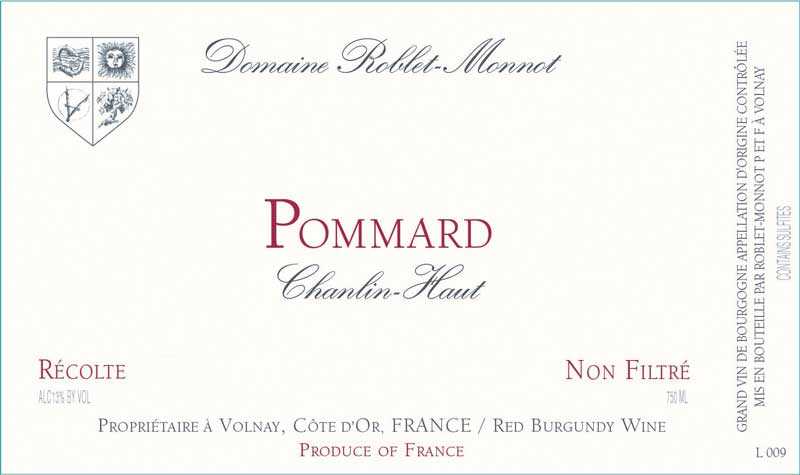 Roblet Monnot Pommard Chanlin Haut