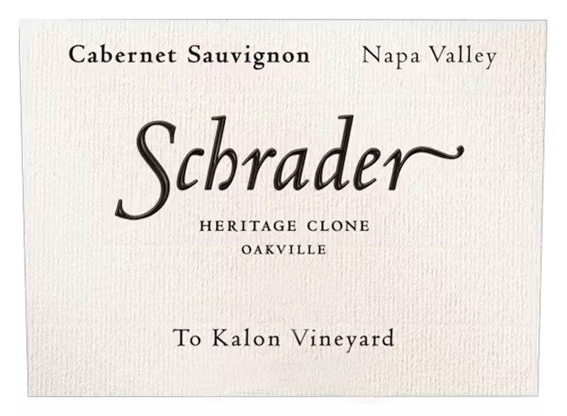 Schrader Heritage Clone To Kalon Cabernet Sauvignon