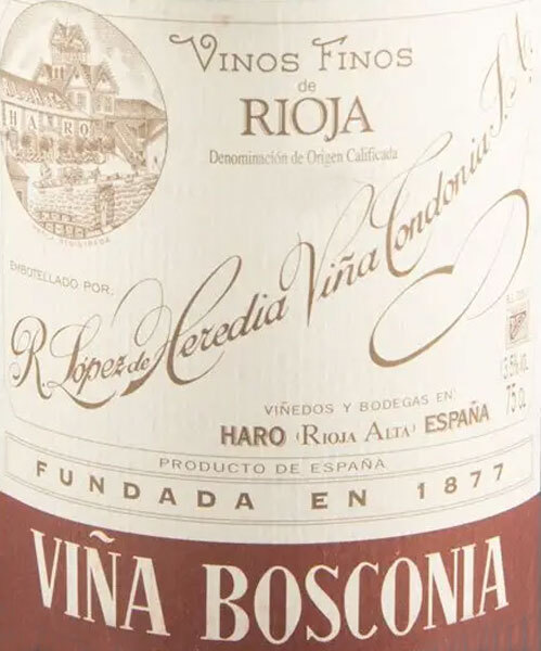 R Lopez de Heredia Vina Bosconia Crianza